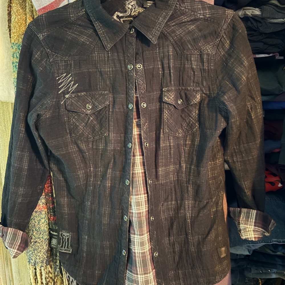 Harley-Davidson Black Button Down Shirt